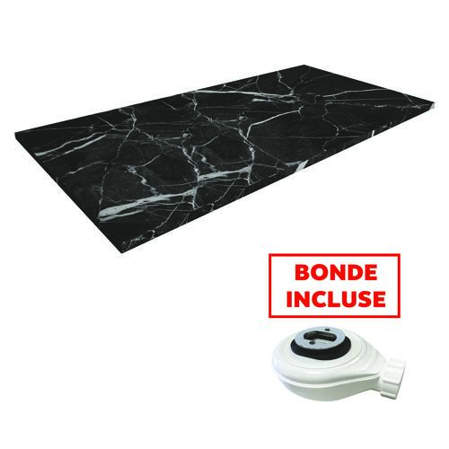 Receveur de douche résine de synthèse Nola marbre Noir 90x180